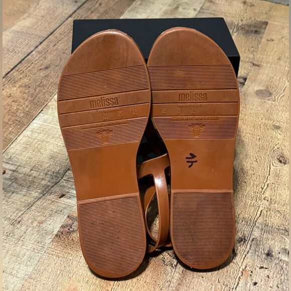 MELISSA SLIM SANDAL BROWN - Picture 6 of 9